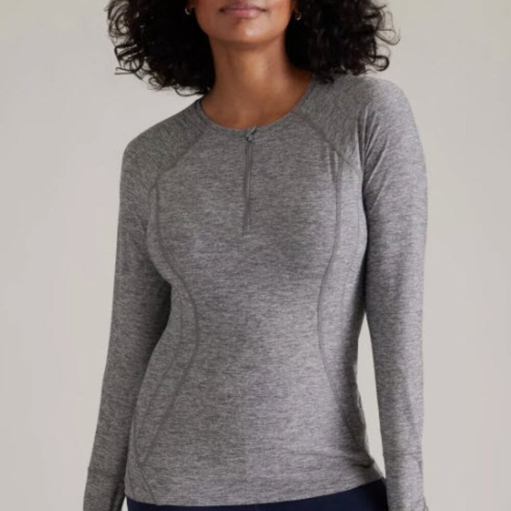 Athleta Pacifica Illume Fitted Top with Zipper Front.  Plus Size NWT